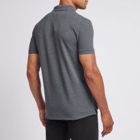 Slate Cotton Pique Polo Top