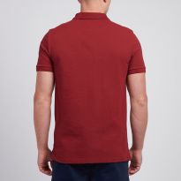 Red Cotton Pique Polo Top