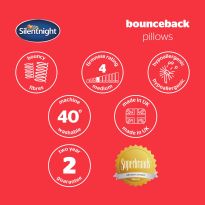 Silentnight Luxury Overlocked Bounceback Pillow - 4 Pack