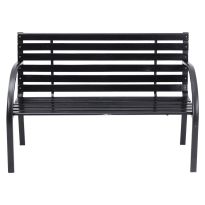 Outdoor Park Bench Solid Wood Metal Garden Bench