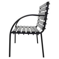 Outdoor Park Bench Solid Wood Metal Garden Bench