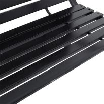 Outdoor Park Bench Solid Wood Metal Garden Bench