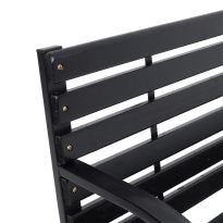 Outdoor Park Bench Solid Wood Metal Garden Bench
