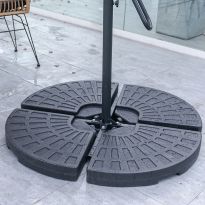 3M Garden Cantilever Parasol Outdoor Sun Umbrella with Base - Black