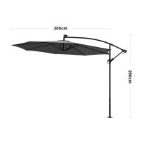 3m Cantilever Garden Parasol with LED Light（Base is not included）