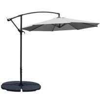 3M Garden Cantilever Parasol Outdoor Sun Umbrella with Base