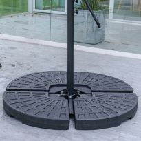 3M Garden Cantilever Parasol Outdoor Sun Umbrella with Base