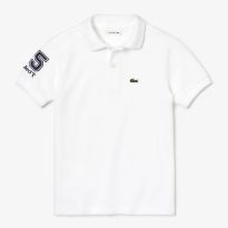 Teen White Patchwork Cotton Polo Shirt