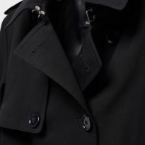 Black Classic Trench Coat With Belt