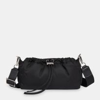 Black Benny Drawstring Crossbody Bag