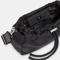 Black Benny Drawstring Crossbody Bag