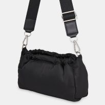 Black Benny Drawstring Crossbody Bag