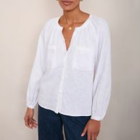 White Monica Linen Shirt