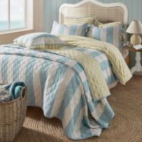 Lille Stripe Super King Bedset , Seaspray