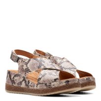 Snake Print Kassanda Step Platform Sandals