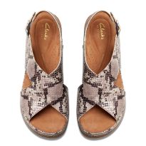 Snake Print Kassanda Step Platform Sandals