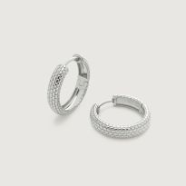 Silver Heirloom Small Hoop Earrings