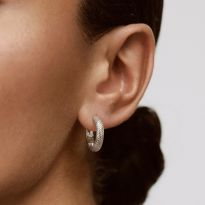 Silver Heirloom Small Hoop Earrings