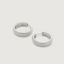 Silver Heirloom Small Hoop Earrings
