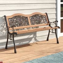 Wooden Metal Outdoor Bench