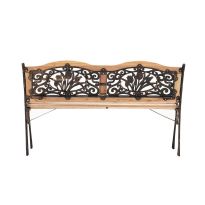 Wooden Metal Outdoor Bench