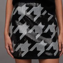 Black Toni Sequin Mini Skirt