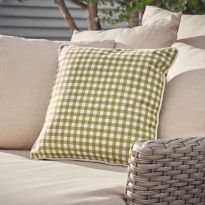 Sage Green Gingham Cushion 40x40cm