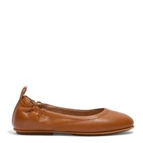 Brown Allegro Leather Ballet Pumps