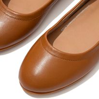 Brown Allegro Leather Ballet Pumps