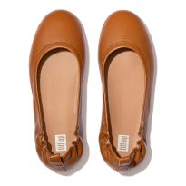 Brown Allegro Leather Ballet Pumps