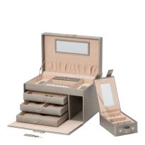 Pewter Heritage Large Vegan Leather Jewellery Box