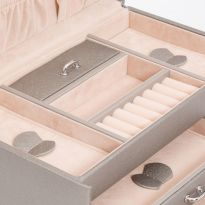 Pewter Heritage Large Vegan Leather Jewellery Box