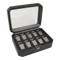 Black Windsor 10 Piece Watch Box