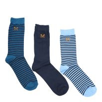 Blue Stripe 3 Pack Socks
