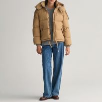 Beige Short Down Jacket