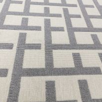 White/Grey Antibes Outdoor Rug, 120x170cm