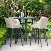 Regal 4 Seat Round Bar Set - Oatmeal