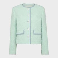Mint Charlotte Braided Bouclé Jacket