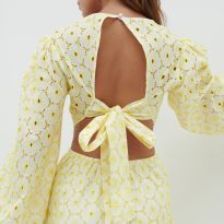 Lemon Amber Cut Out Midaxi Dress 
