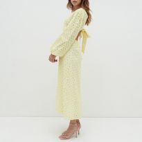 Lemon Amber Cut Out Midaxi Dress 