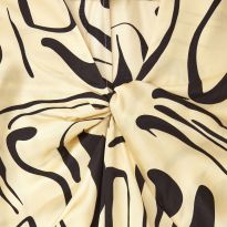 Ecru/Black Upolu Printed Dress