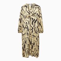 Ecru/Black Upolu Printed Dress