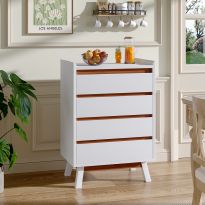 4-Tier Bedroom Chest Storage Cabinet