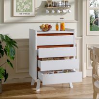 4-Tier Bedroom Chest Storage Cabinet