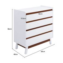 4-Tier Bedroom Chest Storage Cabinet
