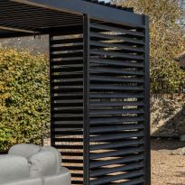 Angles Pergola Louvre Screen Black 1230x2180mm