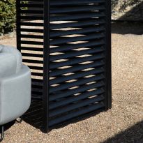 Angles Pergola Louvre Screen Black 1230x2180mm