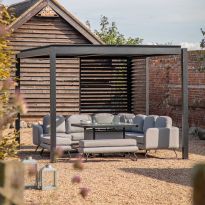 Angles Pergola Louvre Screen Black 1230x2180mm