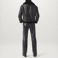 Black Cedar Leather Aviator Jacket