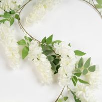 White Premium Wisteria Garland, 170cm